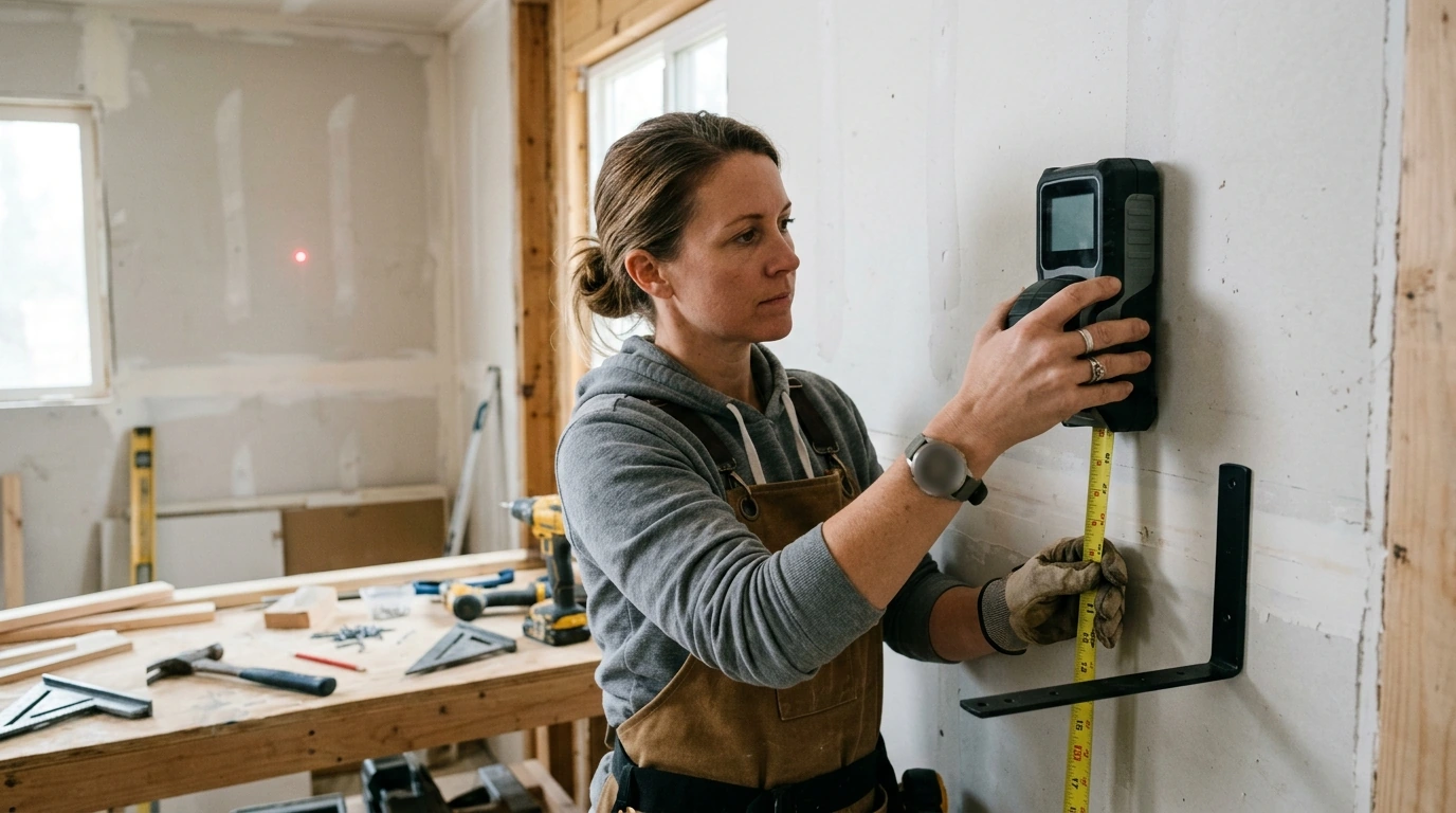 2-in-1 Laser Tape Measure: 135 ft Laser + 16 ft Tape