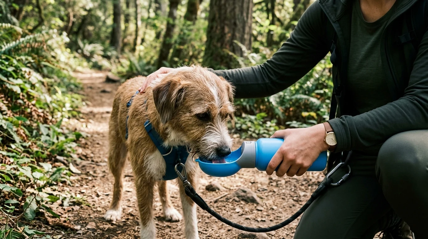 Portable Dog Water Bottle with Bowl: Walk & Hike Guide