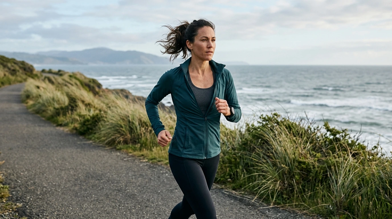 Quick-Dry Women’s Zip-Up Sports Jacket (Windproof)
