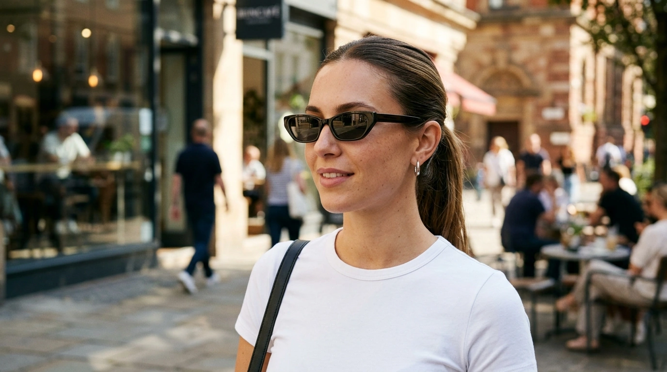 Y2K Cat-Eye Rectangle Sunglasses: Sleek Lifted Frame