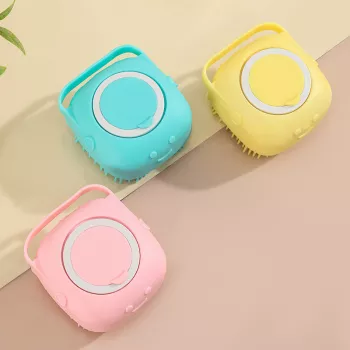 Silicone Dog Bath Brush Dispenser for Faster Lather