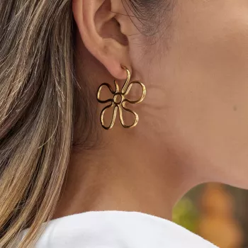 Minimalist Flower Hollow Stud Earrings: Style & Care